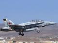 Un caza F-18 del Ejército del Aire y del Espacio