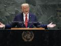 Trump durante su discurso en la ONU