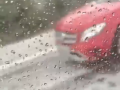 Imagen de la tromba de agua y granizo en la A-7 cerca de Vinaròs.