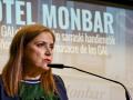 La consejera de Justicia y Derechos Humanos del Gobierno Vasco, María Jesús San José (PSE), durante la inauguración de la exposición