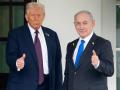 US President Donald Trump greets Israeli Prime Minister Benjamin Netanyahu as he arrives at the West Wing of the White House in Washington, DC on September 29, 2025. US President Donald Trump will push Israeli Prime Minister Benjamin Netanyahu to agree to an elusive Gaza peace plan on Monday in high-stakes talks at the White House. (Photo by SAUL LOEB / AFP)