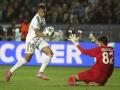 Kylian Mbappe marcando el segundo gol para el Real Madrid