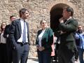 Ernest Urtasun, Milagron Tolón y el alcalde, Carlos Velázquez, durante la visita del primero a Toledo el pasado