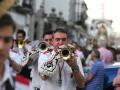 La banda de cornetas y tambores de Pozoblanco Sayones