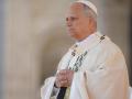 El Papa León XIV durante la Misa de canonización en la Plaza de San Pedro
