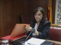 La gerente del PSOE, Ana María Fuentes, este jueves en el Senado