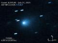 Esta imagen del cometa interestelar 3I/ATLAS fue capturada por la cámara de campo amplio del telescopio espacial Hubble el 21 de julio de 2025