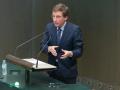 El alcalde de Madrid, José Luis Martínez-Almeida, durante una sesión ordinaria del Pleno del Ayuntamiento de Madrid