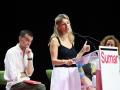 La líder de Sumar, Yolanda Díaz, durante un mitin en Sevilla (archivo)