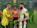 Saludo de Cristiano Ronaldo y Benzema en los octavos de final de la Kings Cup