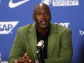 Michael Jordan en una rueda de prensa antes del NBA Paris Game 2020