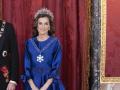 Doña Letizia, en la cena de gala del Palacio Real