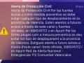 Imagen de archivo del Es-Alert enviado a los ciudadanos de la provincia de Valencia el 29 d eoctubre de 2024