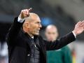 Zinedine Zidane durante un partido como entrenador edl Real Madrid en la Champions League