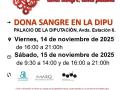 Cartel de la maratón de donación de sangre