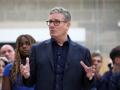 Britain's Prime Minister Keir Starmer speaks at the engineering workshop at Coleg Menai during his visit to announce Wylfa on Anglesey, an island in North Wales, as the location for the countrys first small modular reactor, in Llangefni, Wales on November 13, 2025. (Photo by Temilade Adelaja / POOL / AFP)