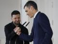 Pedro Sánchez y el presidente ucraniano Volodímir Zelenski en Moncloa
