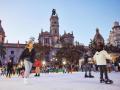 Imagen de archivo de la pista de hielo de la Navidad en Valencia.