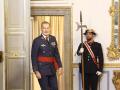 El Rey, este lunes, antes de recibir a la comisión del centenario de los grandes vuelos de la aviación española