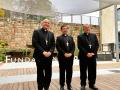 Los tres obispos de la provincia eclesiástica de Madrid, durante la presentación