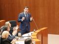 El presidente de la Junta, Alfonso Fernández Mañueco, durante el pleno de las Cortes