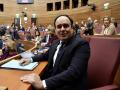 Imagen tomada este jueves en las Cortes Valencianas del nuevo presidente de la Generalitat, Juanfran Pérez Llorca