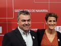 Santos Cerdán y María Chivite
