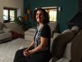 Isis Barajas, en su casa, durante la entrevista