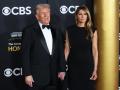 Trump y Melania posando en el photocall de los Premios Kennedy