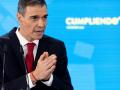 El presidente del Gobierno, Pedro Sánchez, durante una rueda de prensa