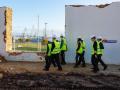 Derribo parcial de la muralla afectada por le proyecto 'Abrir Ferrol al mar', en el Arsenal de Ferrol (La Coruña)