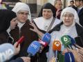 Las exmonjas de Belorado comparecen ante los medios, en una imagen de archivo