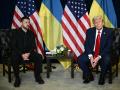 El presidente Volodímir Zelenski junto al presidente Donald Trump en el marco de la Asamblea General de la ONU