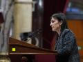 La líder de Aliança Catalana, Sílvia Orriols, en el Parlament de Cataluña