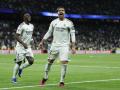 Raúl Asencio celebra su gol ante el Betis