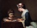La pequeña maestra (1740) de Jean-Baptiste Simeon Chardin