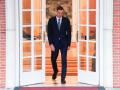 Pedro Sánchez durante su recepción al condenado Oriol Junqueras en Moncloa