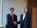 El presidente catalán, Salvador Illa, recibe al líder de ERC, Oriol Junqueras