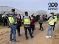 Agentes de la Policía Nacional, en una de las explotaciones agrícolas