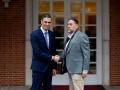 El presidente del Gobierno, Pedro Sánchez, recibe al presidente de Esquerra Republicana de Catalunya (ERC), Oriol Junqueras