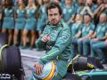 Fernando Alonso con Aston Martin, en una imagen de archivo