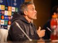 Luis Enrique, en una rueda de prensa con el PSG