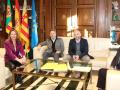 Imagen de la alcaldesa de Castellón Begoña Carrasco durante su reunión con los representantes de ASCER.
