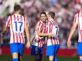 Los jugadores del Atlético de Madrid en el Metropolitano