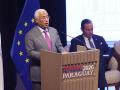 El jefe del Consejo Europeo, António Costa, habla en la ceremonia de la firma del acuerdo con Mercosur
