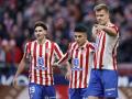 Los jugadores del Atlético de Madrid en el Metropolitano