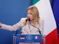 ROME (Italy), 23/01/2026.- Italian Prime Minister Giorgia Meloni attends a press conference with German Chancellor Friedrich Merz (not pictured) on the sidelines of an intergovernmental summit between Italy and Germany at Villa Doria Pamphilj in Rome, Italy, 23 January 2026. (Alemania, Italia, Roma) EFE/EPA/GIUSEPPE LAMI