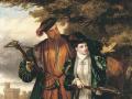 El rey Enrique VIII y Ana Bolena cazando ciervos en el bosque de Windsor, por William Powell Frith, 1903