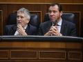 El ministro de interior, Fernando Grande-Marlaska, y el ministro de Transportes, Óscar Puente