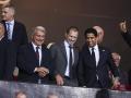 (Foto de ARCHIVO)
Joan Laporta, President of FC Barcelona, Nasser Al-Khelaïfi, President of Paris Saint-Germain and Aleksander Ceferin, President of UEFA during the UEFA Champions League 2025/26 League Phase MD2, match between FC Barcelona and Paris Saint-Germain at Estadi Olimpic Lluis Companys on October 01, 2025 in Barcelona, Spain.

Javier Borrego / AFP7 / Europa Press
01/10/2025 ONLY FOR USE IN SPAIN